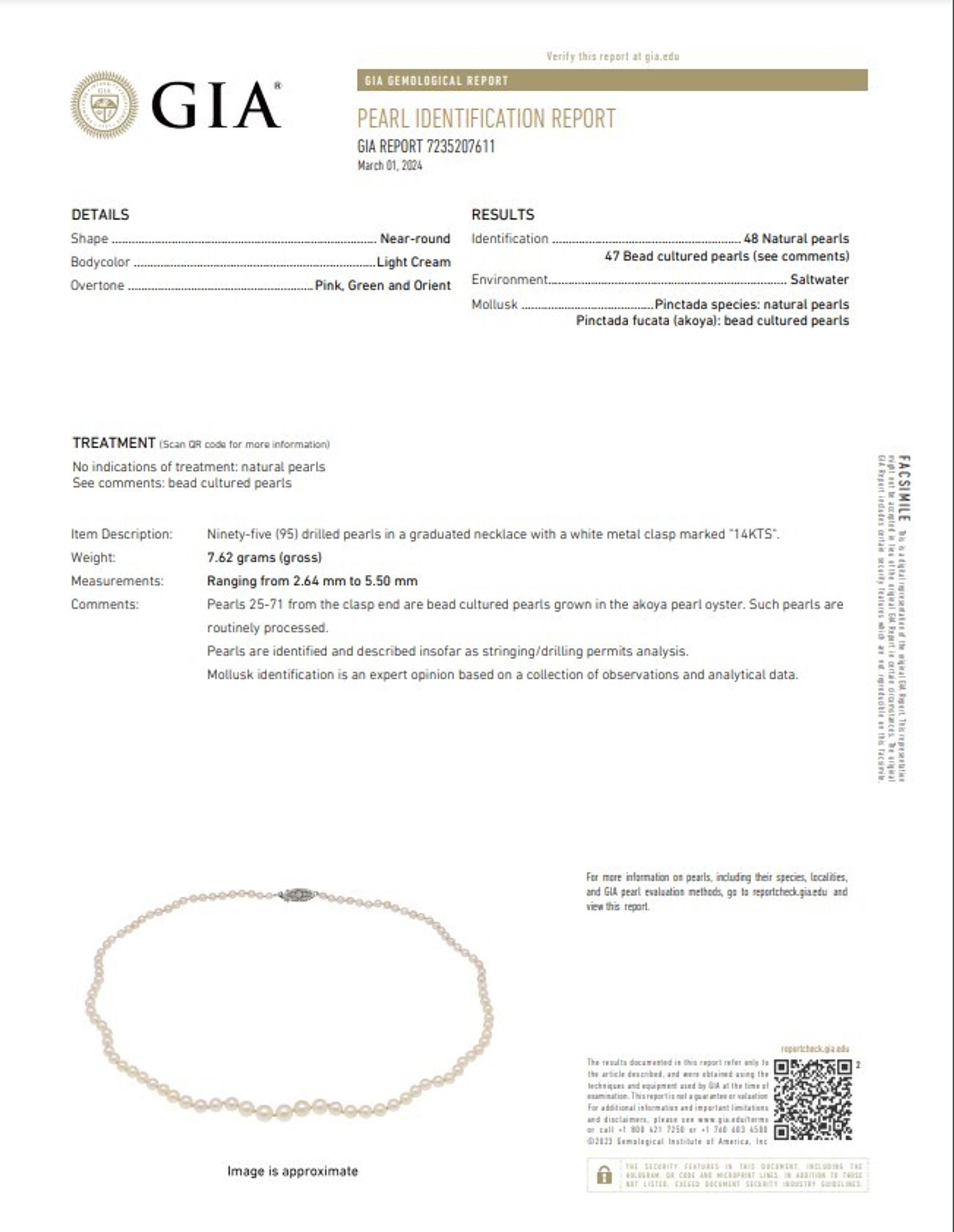 NATURAL AND CULTURED PEARL NECKLACE