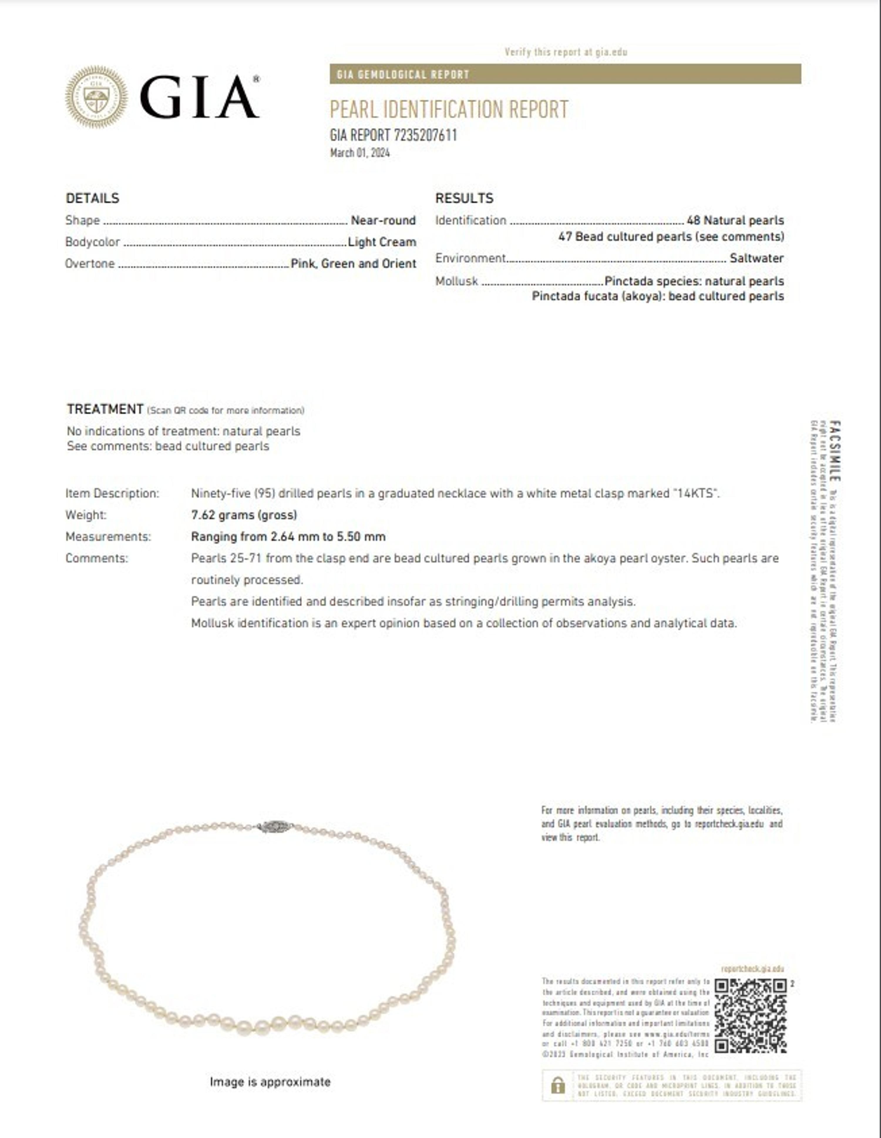 NATURAL AND CULTURED PEARL NECKLACE