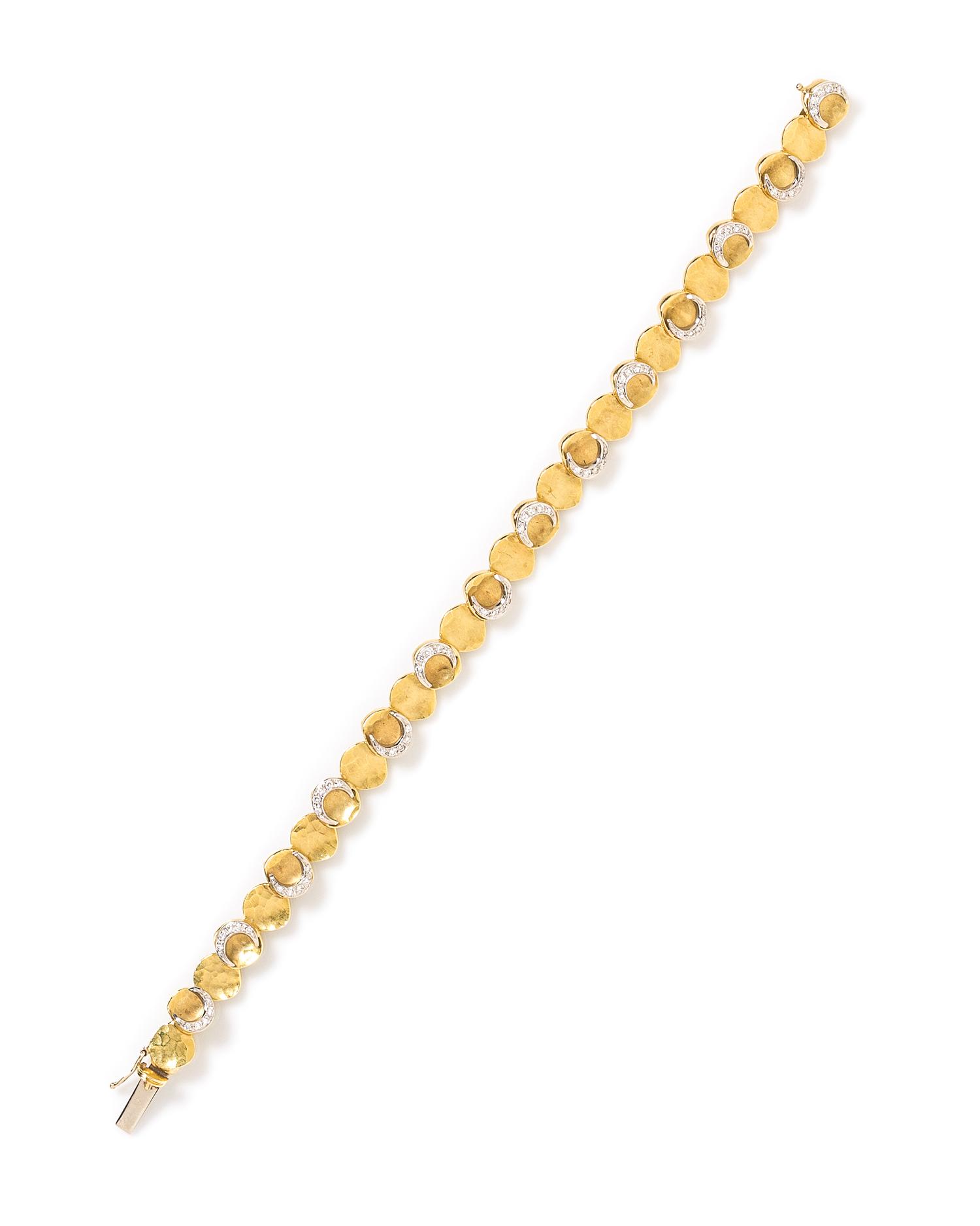 An 18 Karat Yellow and White Gold and Diamond, Vendorfa, 13.40 dwts.