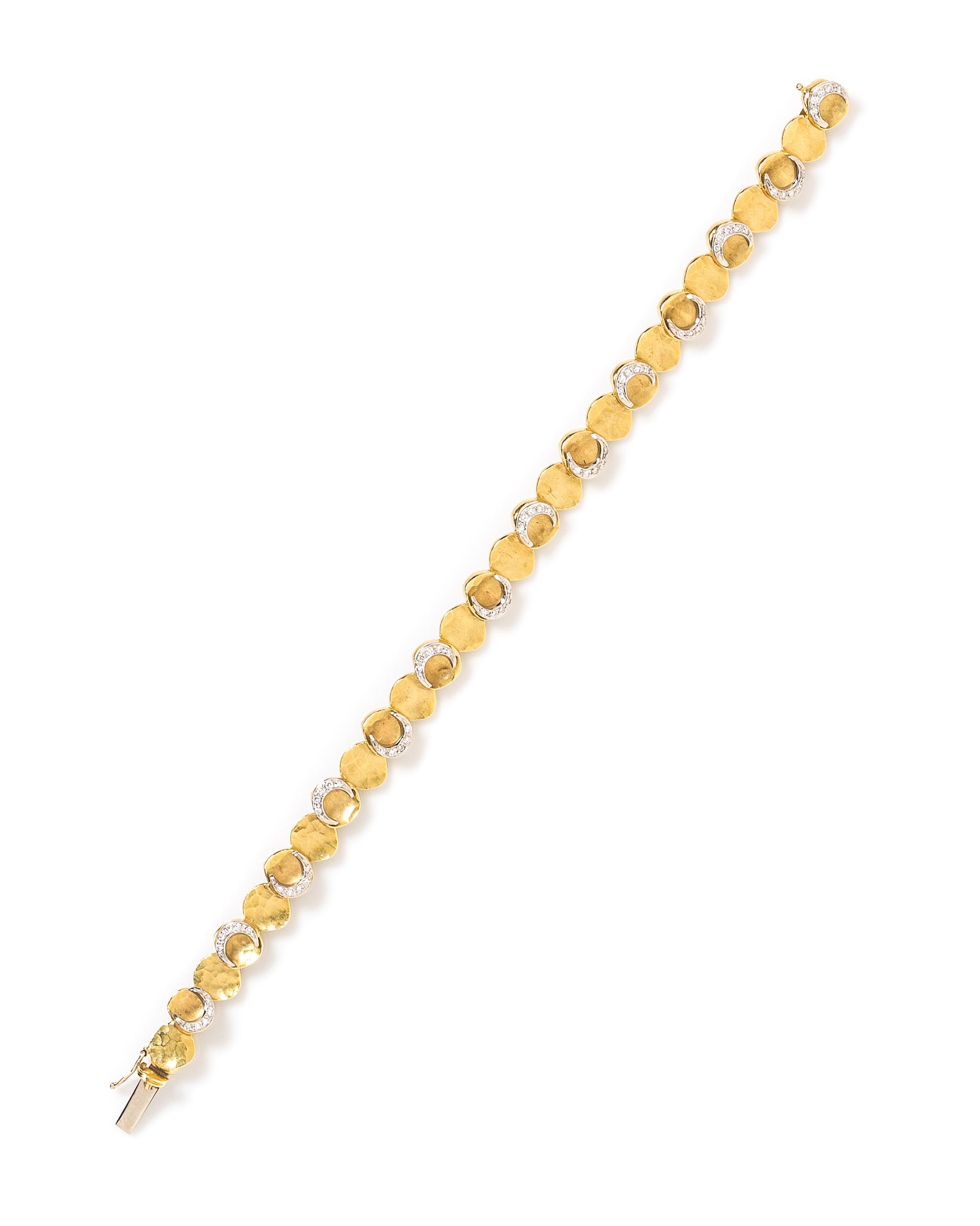An 18 Karat Yellow and White Gold and Diamond, Vendorfa, 13.40 dwts.