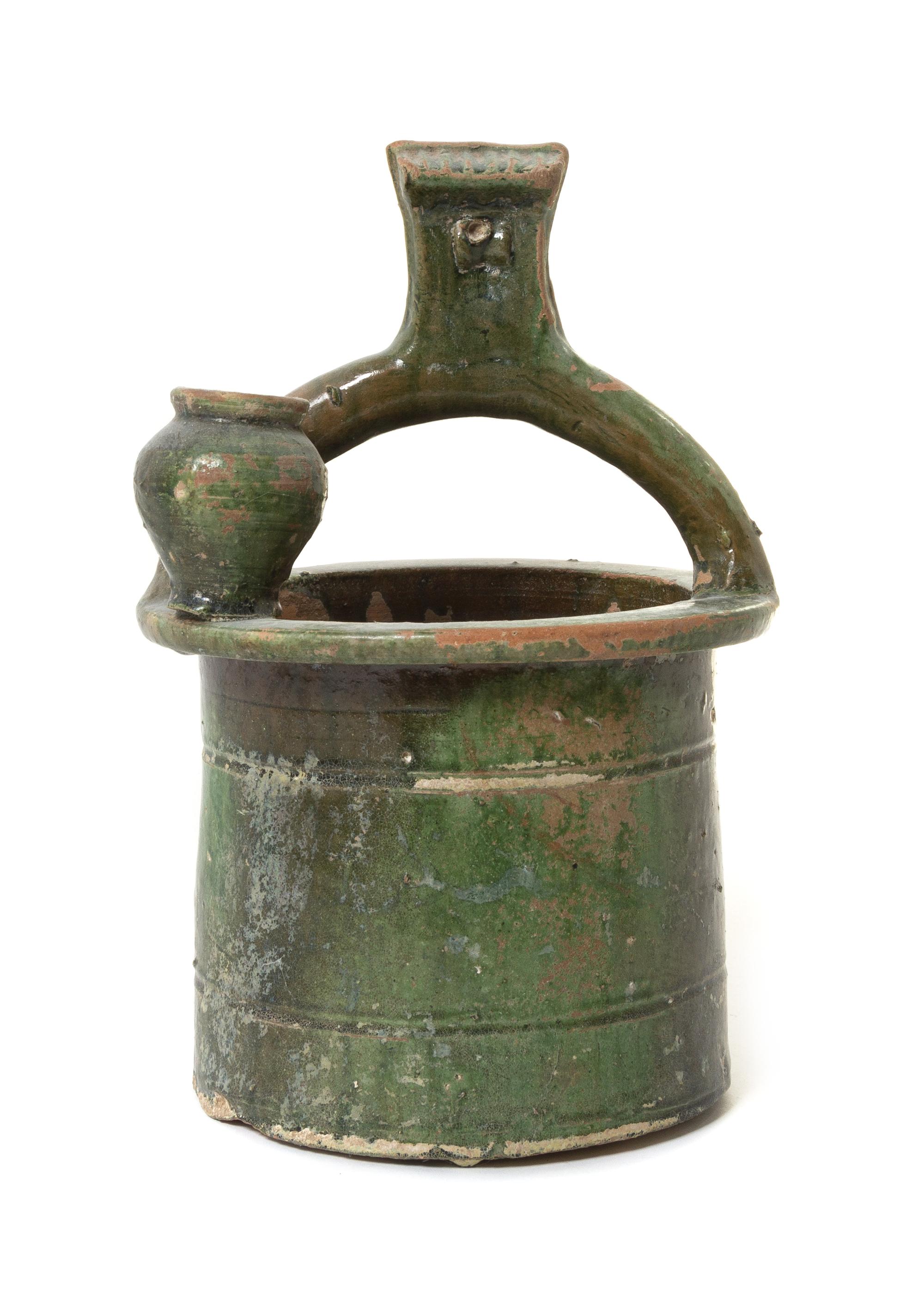 A Green Glazed Pottery Model of a Well — HAN DYNASTY