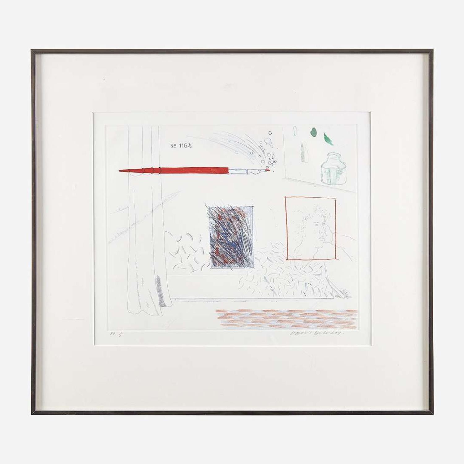 David Hockney (British, B. 1937) Etching is the Subject from The Blue Guitar