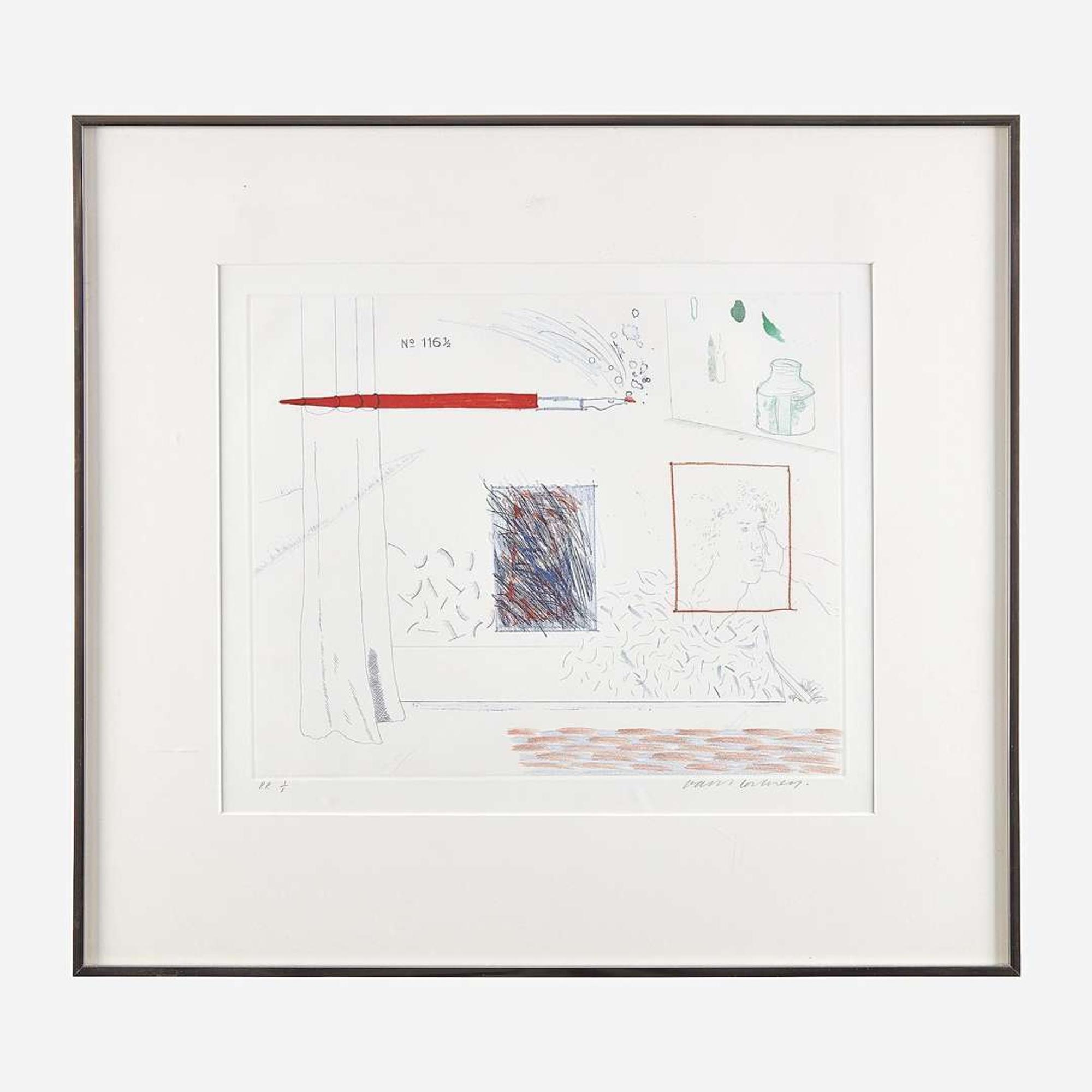 David Hockney (British, B. 1937) Etching is the Subject from The Blue Guitar