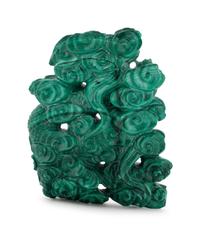 A Chinese Malachite Carving