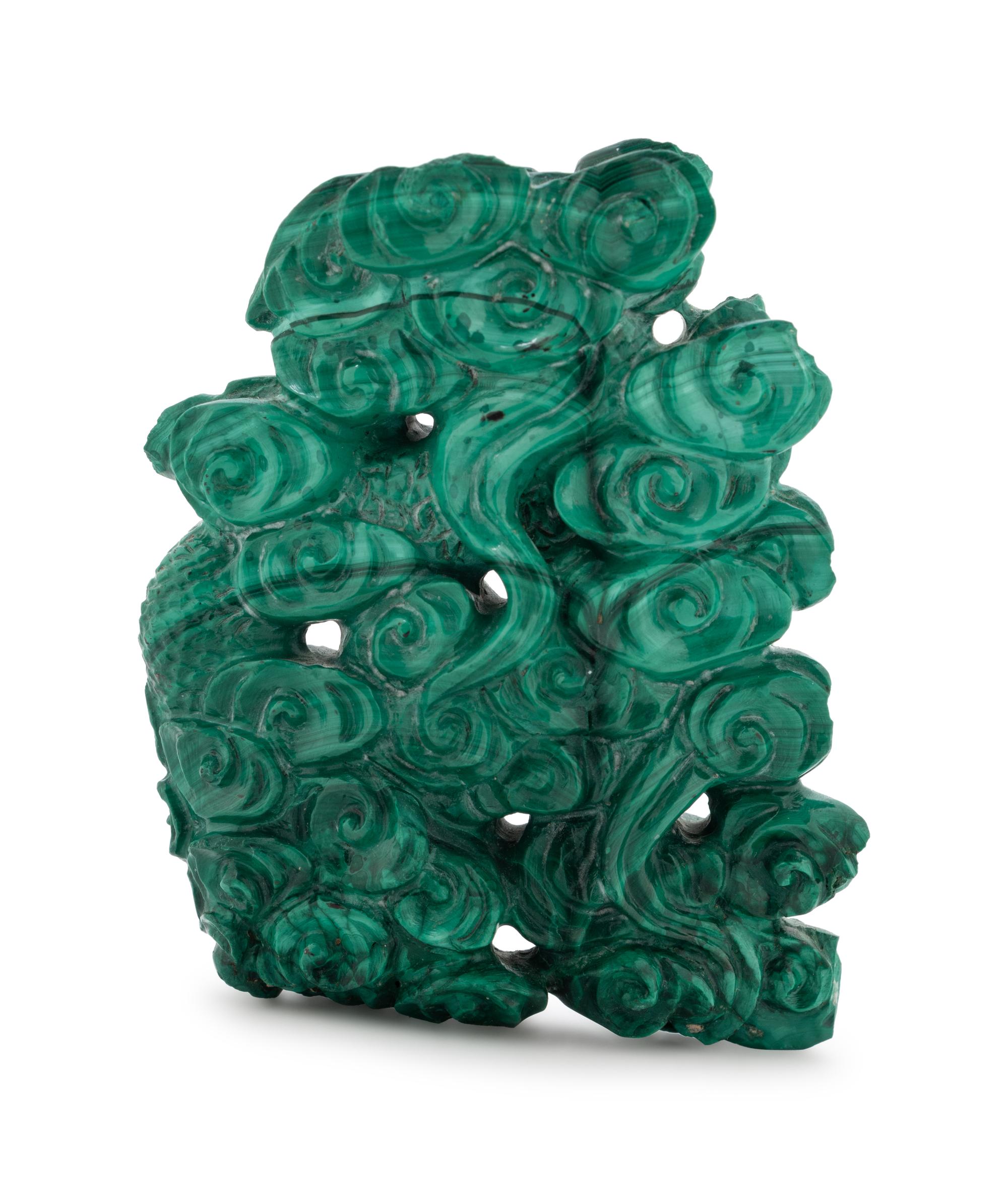 A Chinese Malachite Carving