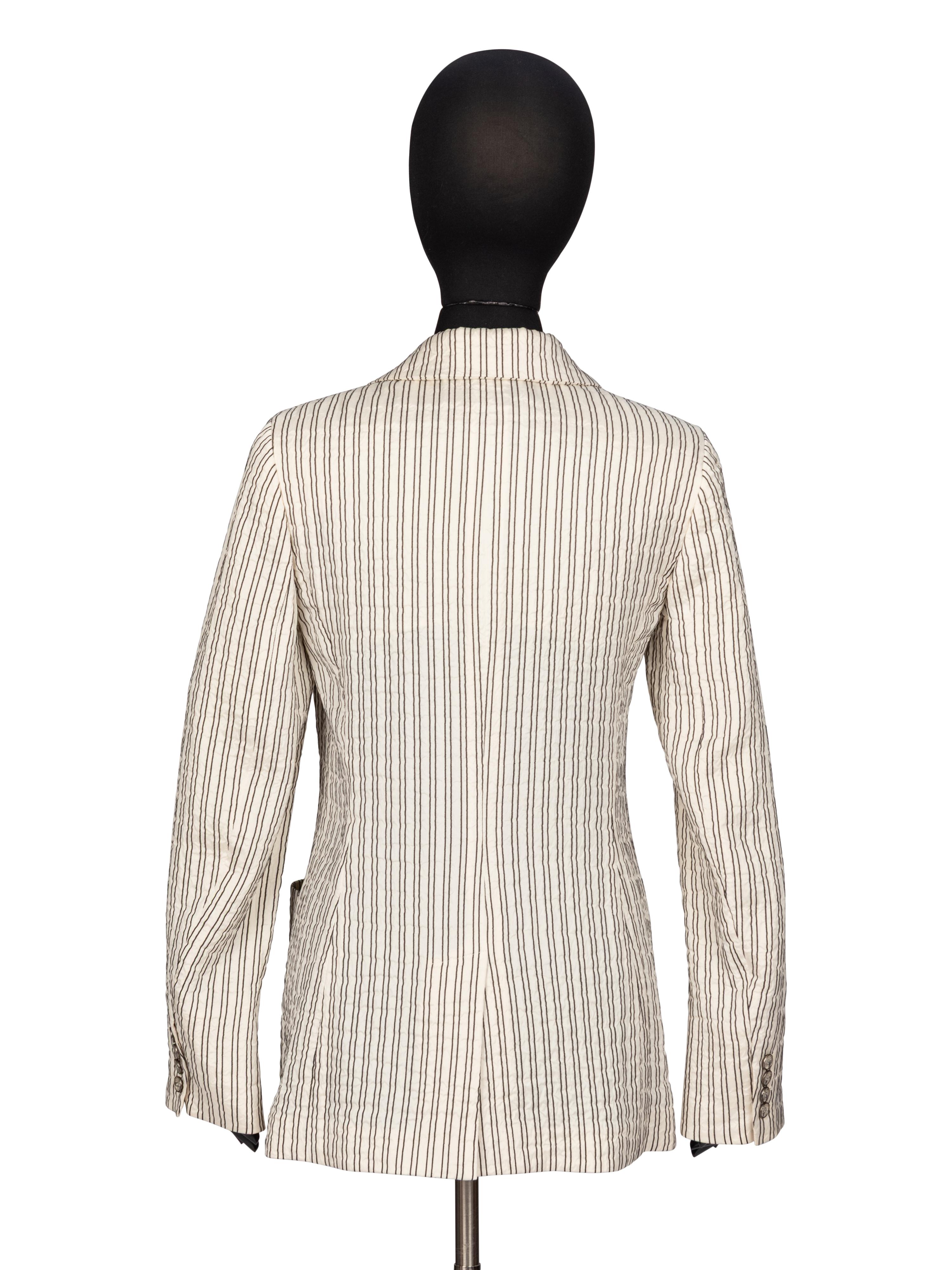 Hermès, Striped Seersucker Blazer