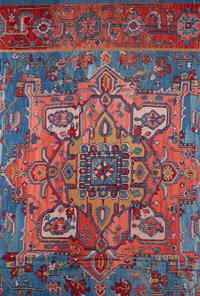 A Serapi Design Flatweave Wool Rug