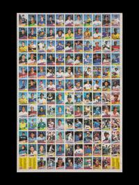 A Complete Set of 1985 Topps Baseball Cards in Six Uncut Sheets Featuring Mark McGwire, Roger Clemens and Kirby Puckett Rookie Cards
