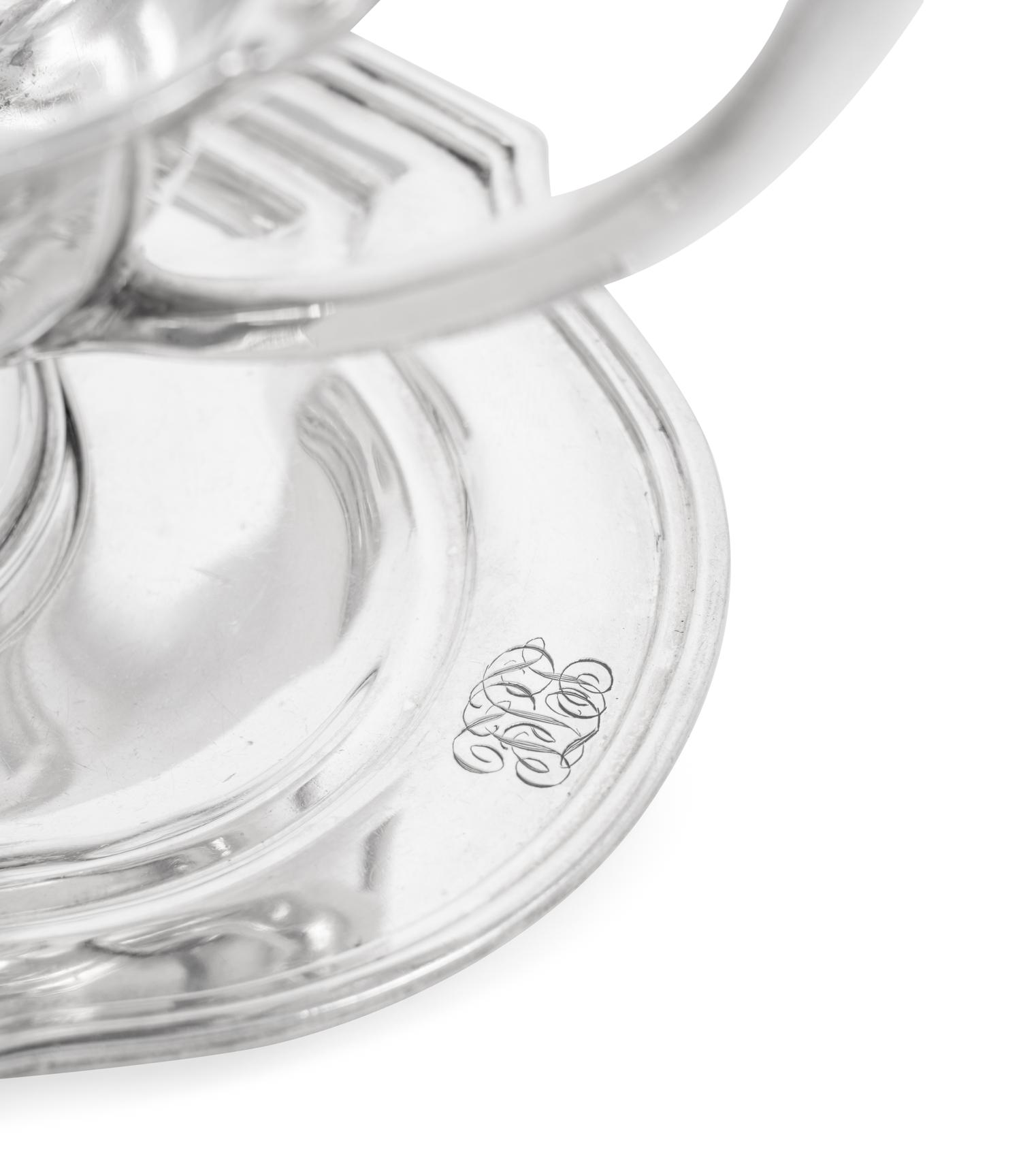 An American Silver Sauce Boat and Underplate