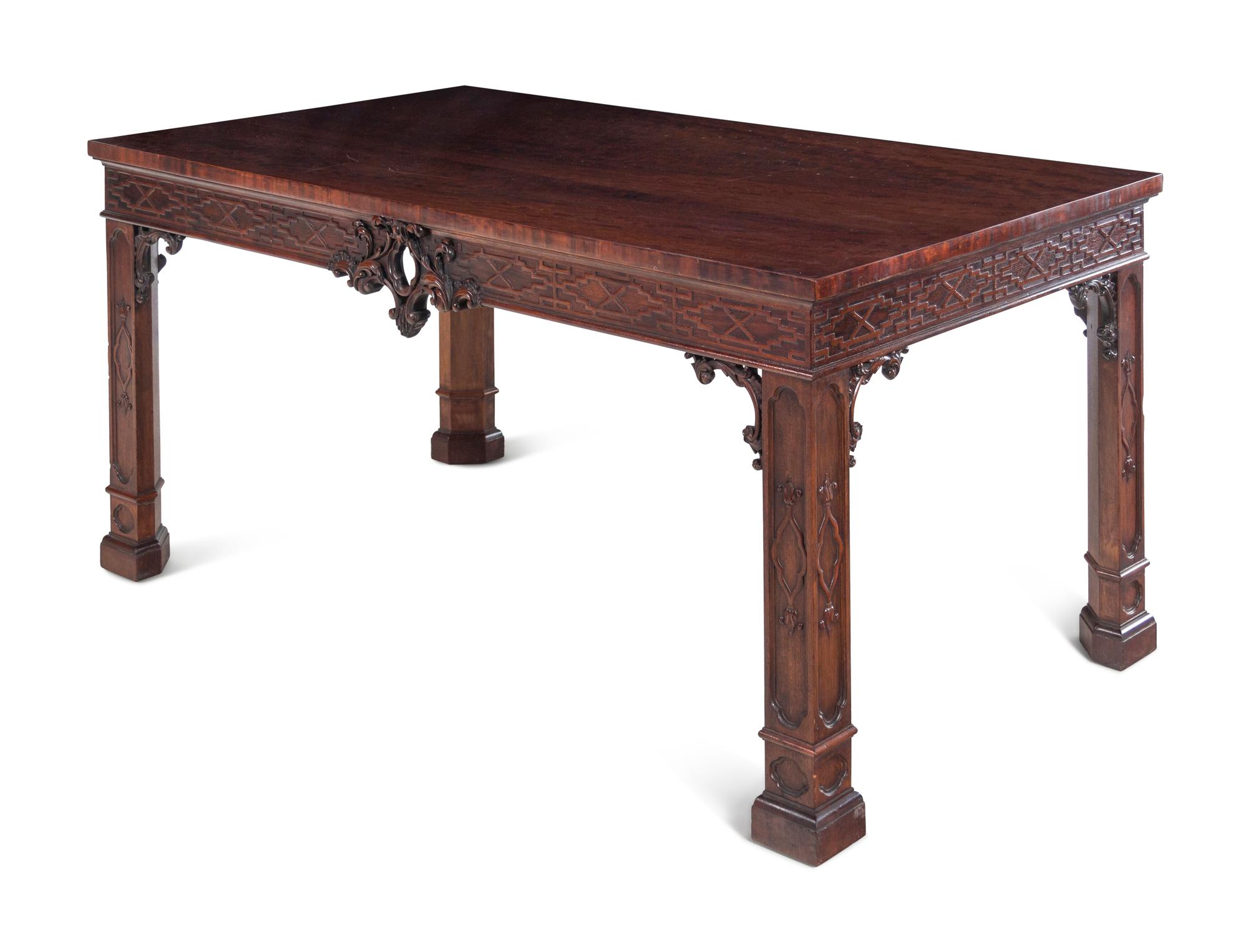 A Chinese Chippendale Style Mahogany Table