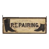 A Painted Wood Shoe "Repairing" Trade Sign