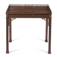 A Chippendale Style Mahogany Tea Table Height 30 x width 30 1/2 x depth 21 1/4 inches. — 19TH CENTURY