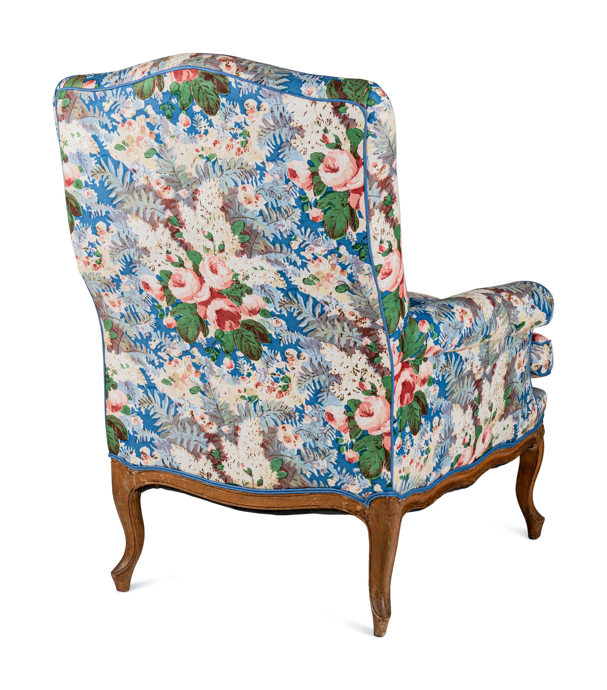 A Louis XV Style Beechwood Bergère