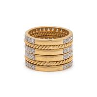 SONIA B., YELLOW GOLD AND DIAMOND RING