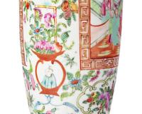 Eight Chinese Export Porcelain Rose Medallion Vases