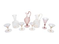 A Venetian Blown Glass Drink Service
