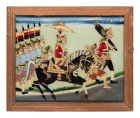 Three Javanese Reverse Glass Paintings