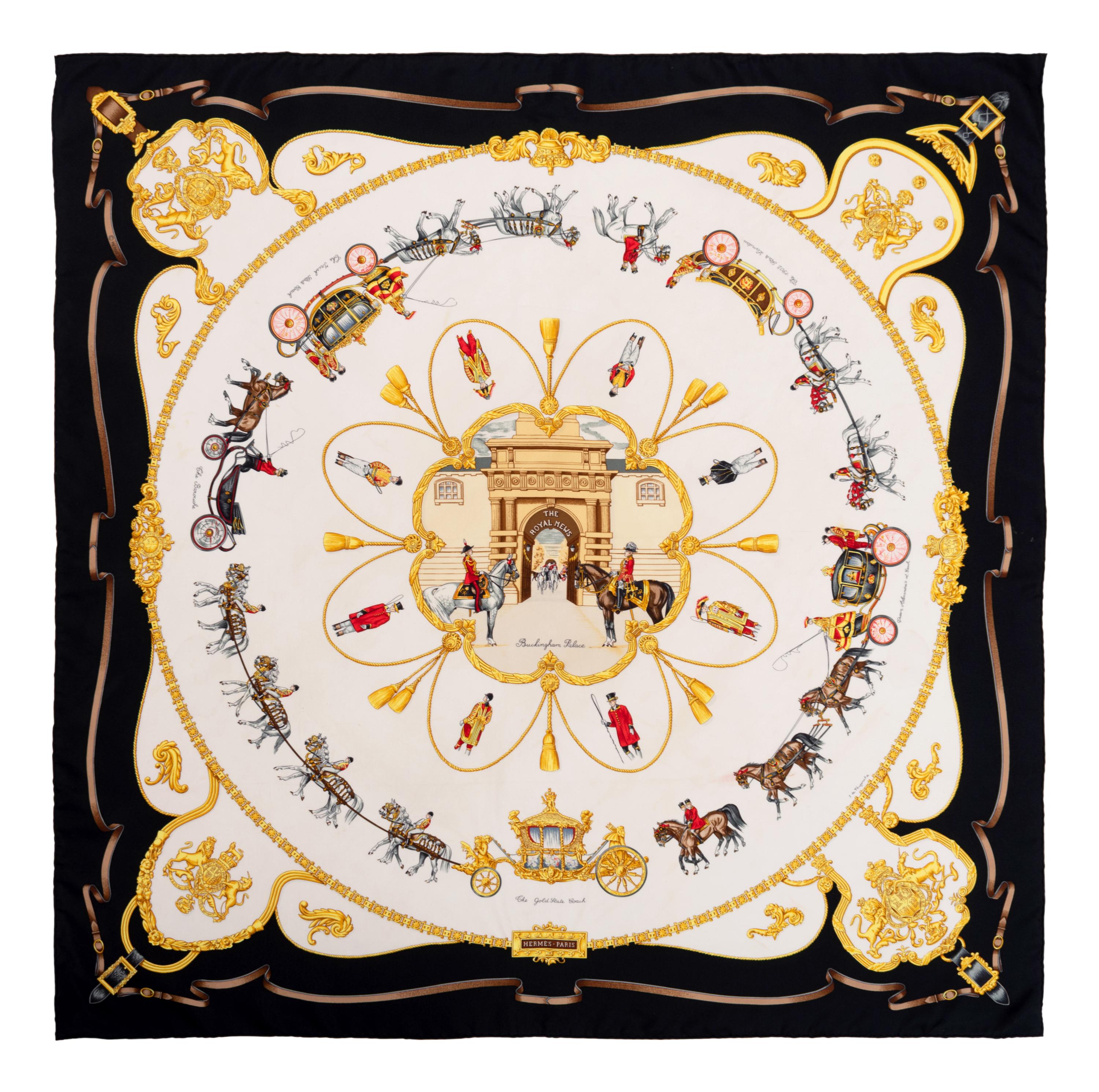 Three Hermès 90cm Silk Scarves