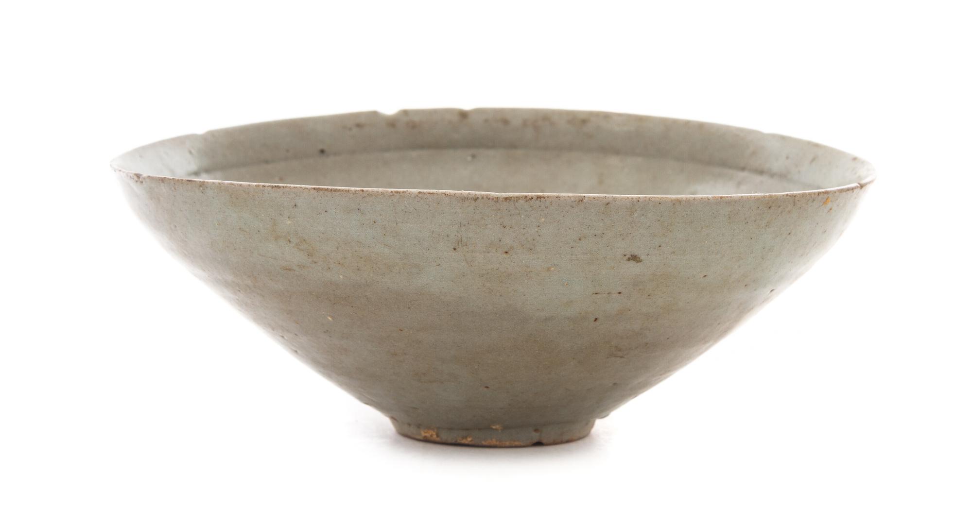 A Korean Celadon Glazed Porcelain Bowl Diameter 7 inches.
