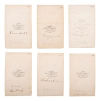 [CIVIL WAR - ANTIETAM]. BRADY, Mathew (1822-1896), photographer. A group of 6 CDVs of Union generals known for their actions at Antietam, incl. RICHARDSON, HARTSUFF, SEDGWICK, CRAWFORD, and CALDWELL.