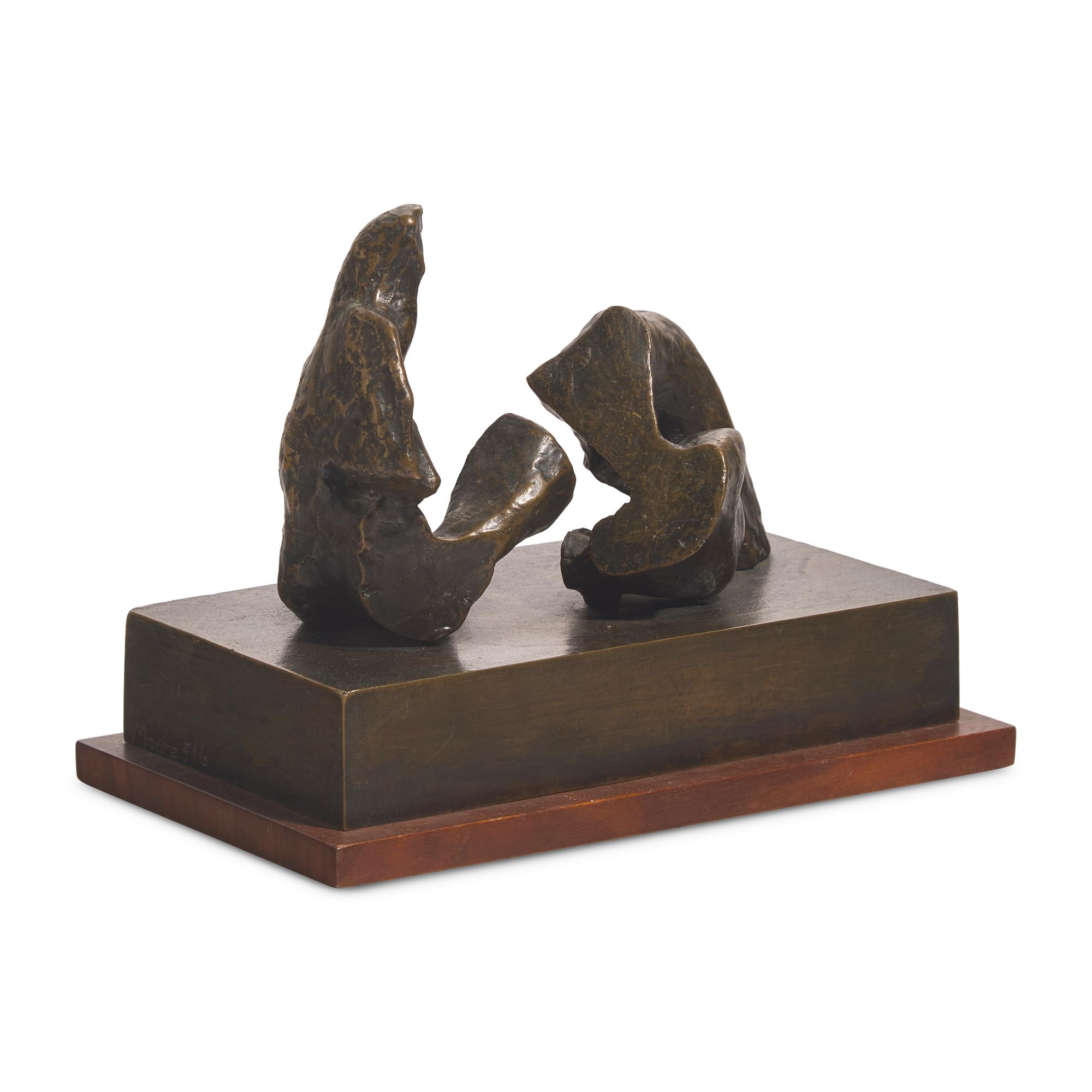 Henry Moore (British, 1898-1986) — Two Piece Reclining Figure: Maquette No. 4, 1961