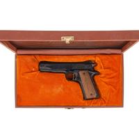 *1 of 2 Consecutively Numbered Colt Custom Shop Engraved Series 70 Gold Cup National Match Pistol in Factory Box