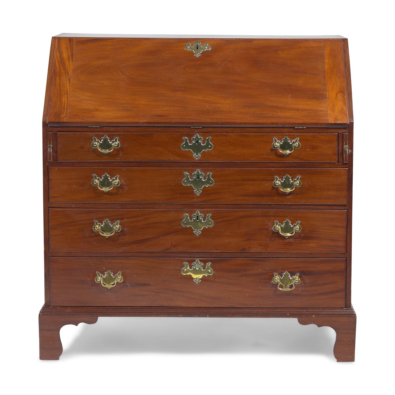 A Chippendale Mahogany Slant-Front Desk