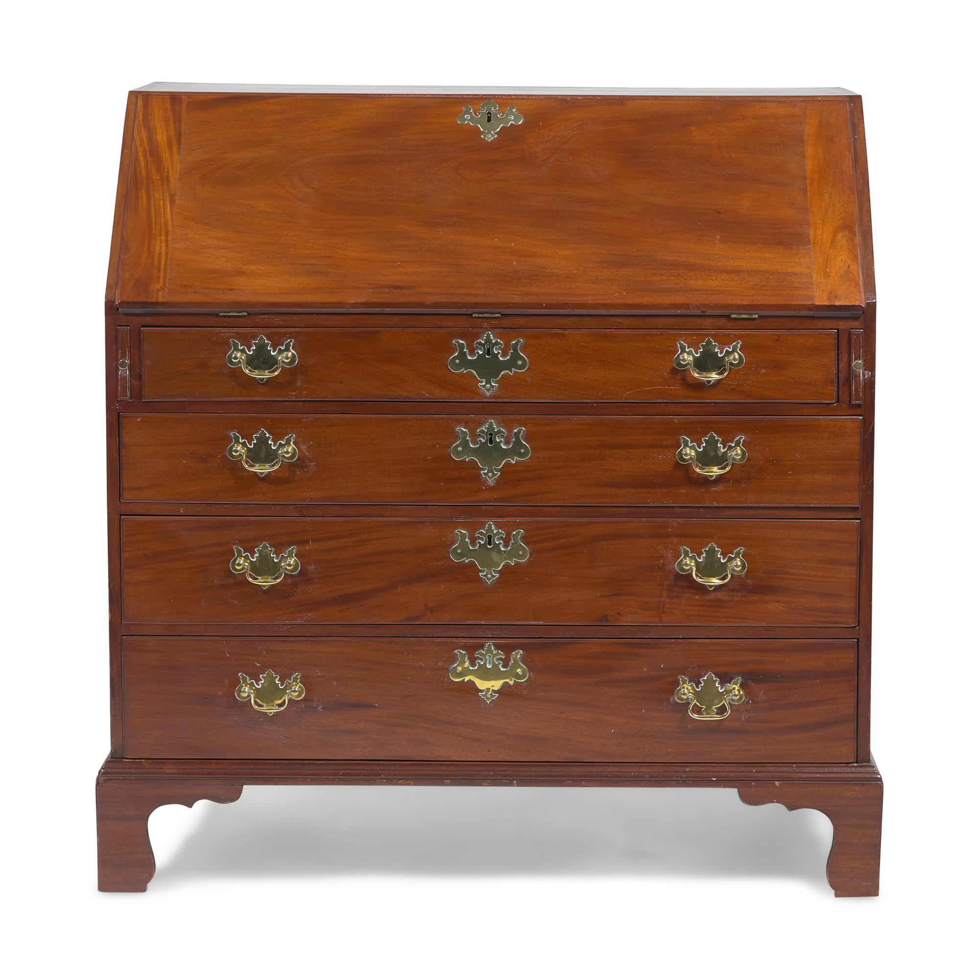 A Chippendale Mahogany Slant-Front Desk
