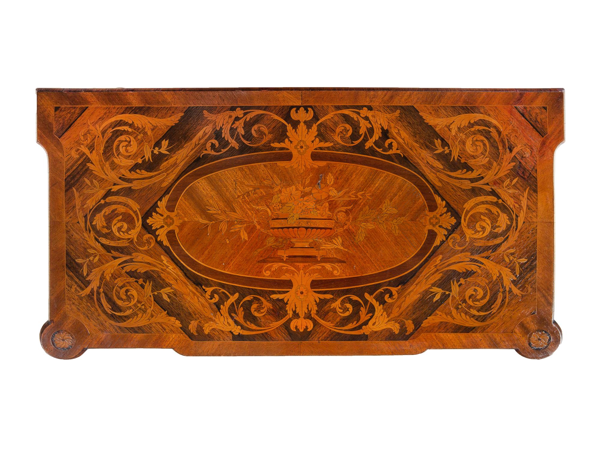 A Napoleon III Marquetry Decorated Game Table