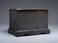 A Country Grayish Green Painted Pine Miniature Blanket Chest
