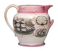 An Unusually Large Lug-Handled Sunderland Lustreware Jug
