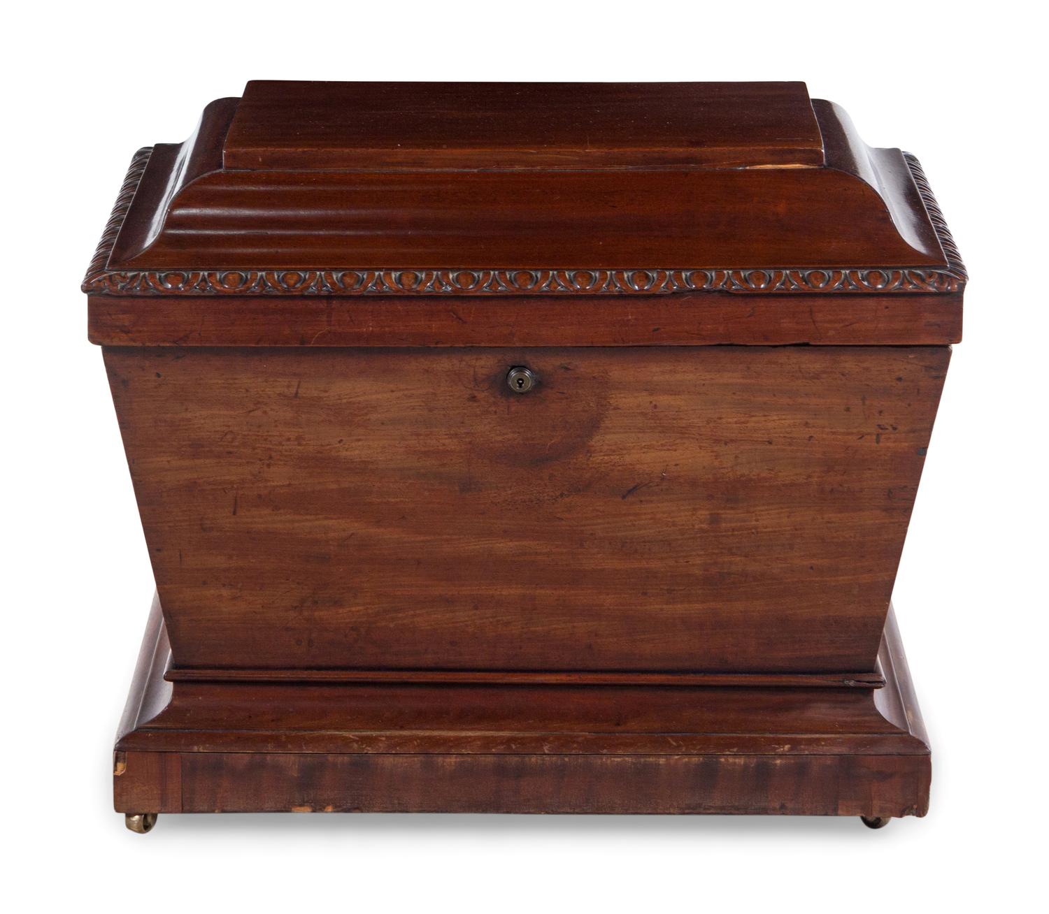 A George IV Carved Mahogany Cellarette
