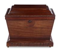 A George IV Carved Mahogany Cellarette