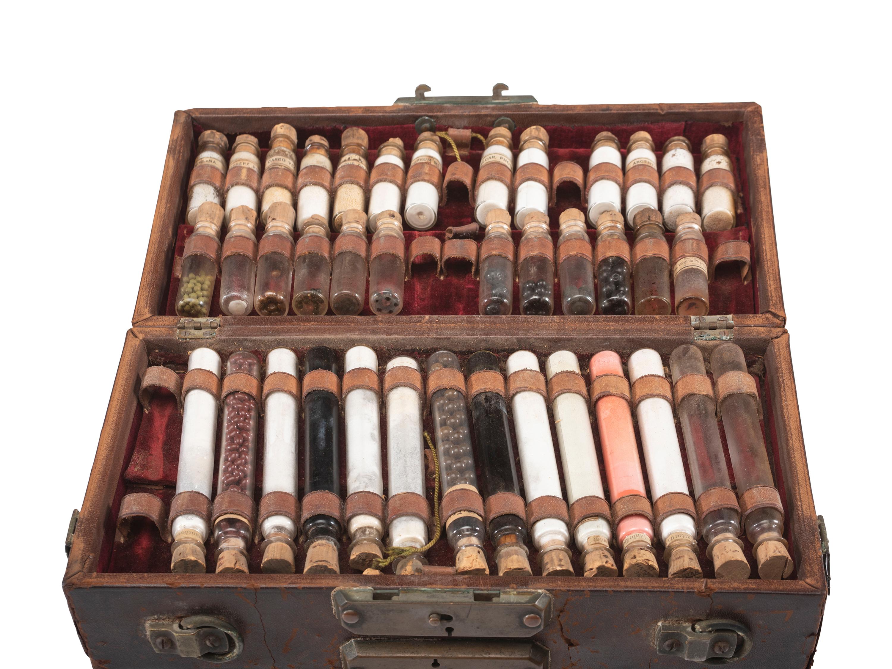 Two Homeopathic Medicine Cases and a Set of Currettes