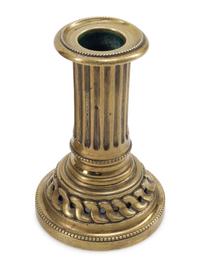 Three Pairs of French Gilt Bronze Candlesticks