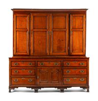 A George III Oak Two-Part Cabinet