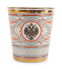 A Russian Enameled Metal "Khodynka Cup of Sorrows"