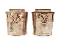 A Pair of Silver-Plate Champagne Buckets