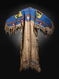 Sioux Beaded Hide Dress, with American Eagles