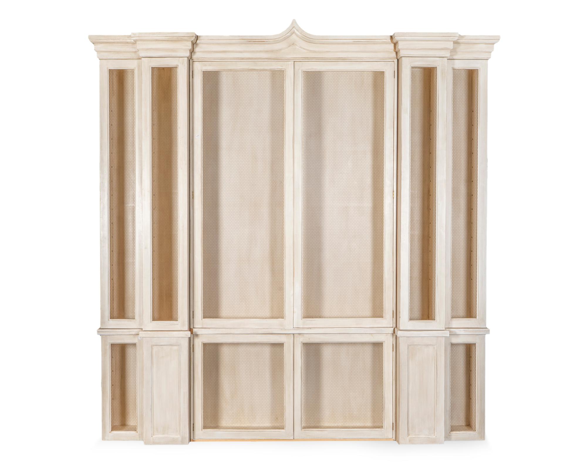A Painted Neoclassical Style Vitrine Cabinet — 20TH CENTRY