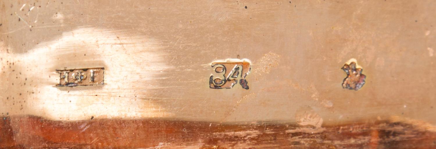 A Russian Niello Silver Snuff Box, Moscow, 19th Century, of rectangular form with floral scroll decoration.