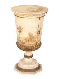 An Italian Neoclassical Painted Pedestal Cabinet