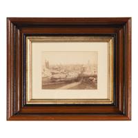 [Chicago Fire]. A group of 7 albumen prints taken before and after the 1871 Chicago Fire, comprising: