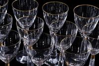 A Moser Casanova Gold Glass Stemware Service