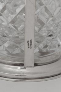 An American Silver and Cut Glass Jam Pot Set
