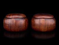 A Pair of Huanghuali Go Boxes and Covers