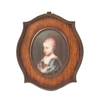 A Portrait Miniature 3 1/2 x 2 3/4 inches.