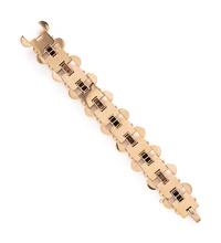 RETRO, ROSE GOLD, DIAMOND, AND ONYX LINK BRACELET