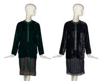 Two Velvet Jackets and Two Dresses by Geoffrey Beene