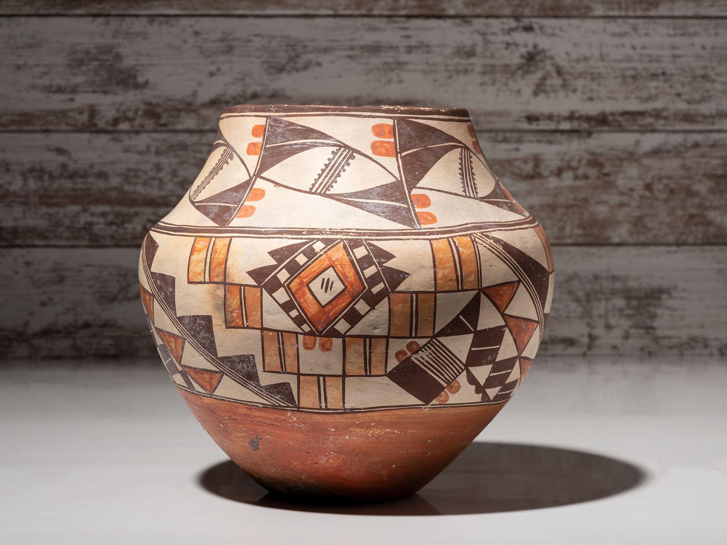 Acoma Four-Color Pottery Jar